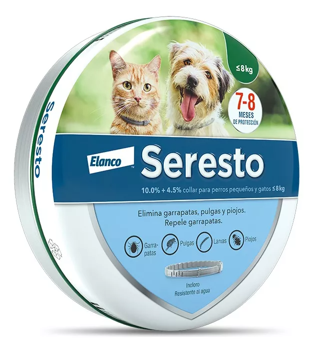 Collar Seresto Chico Para Perros Pequeños Y Gatos Menores De 8 Kg Collar Seresto Chico Para Perros Pequeños Y Gatos Menores De 8 Kg